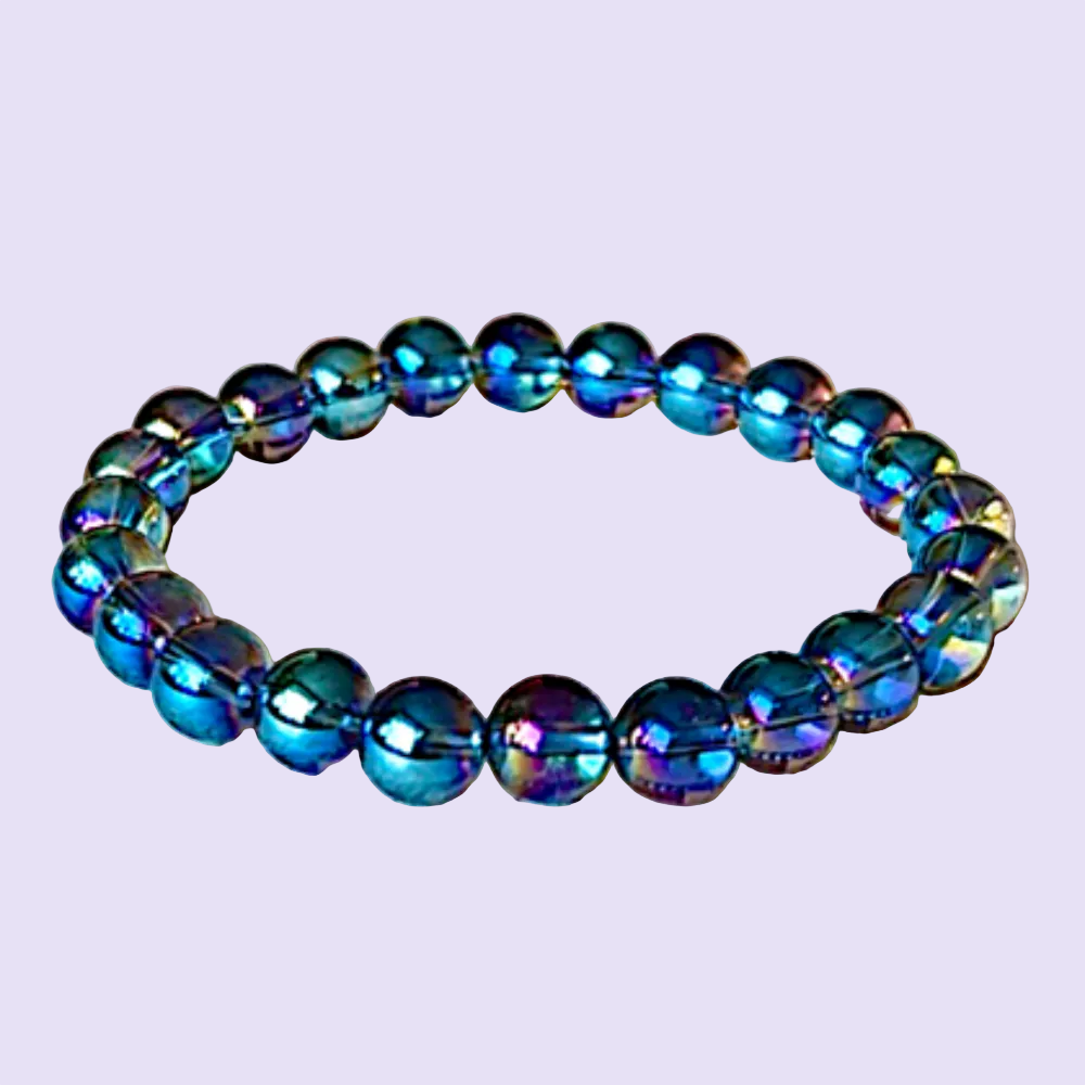 Ascension - Blue Aqua Aura Armband 8mm