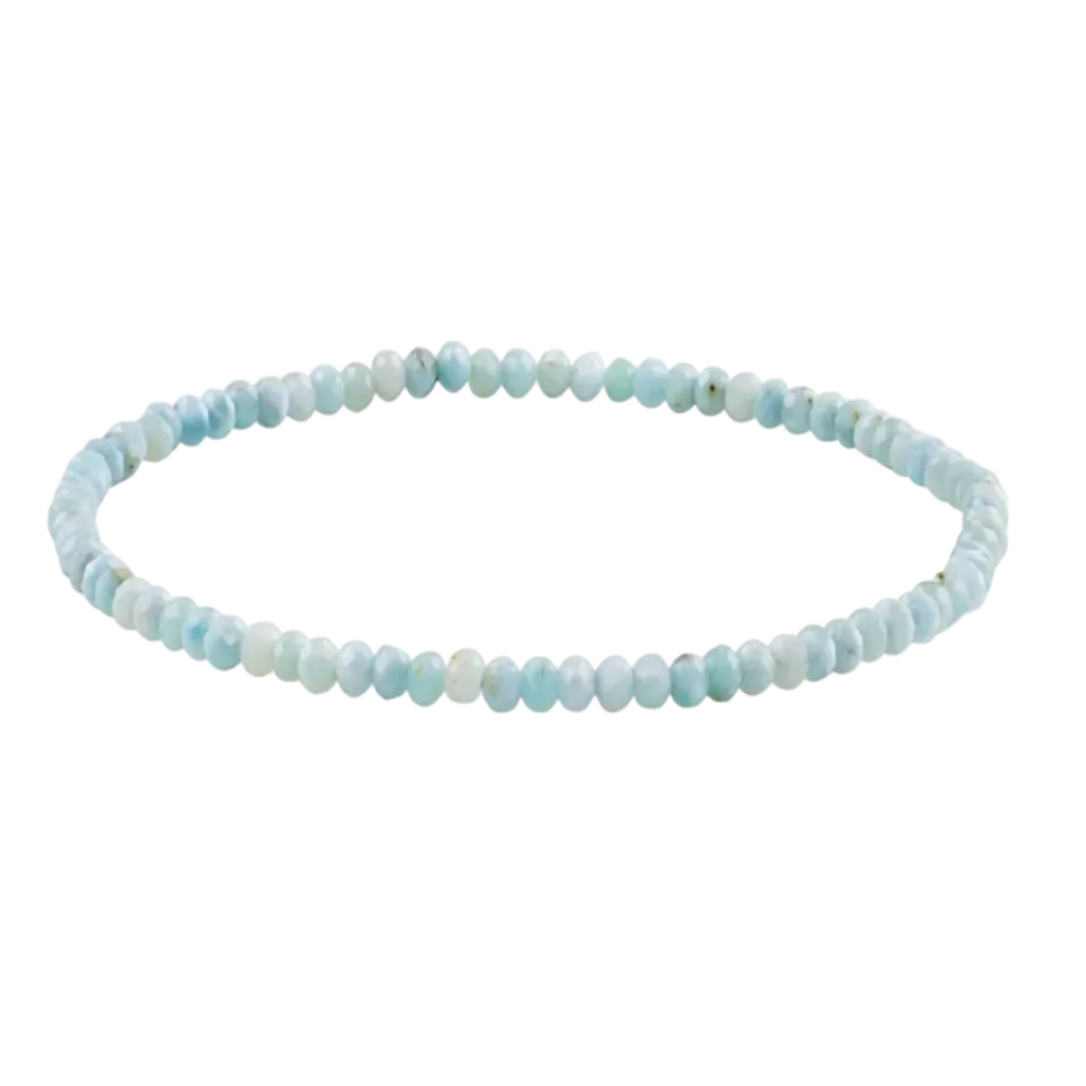 Lyra - Larimar Armband 2 x 3 mm facettiert