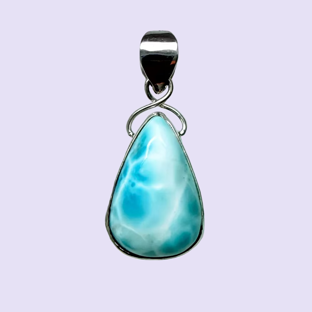 Can - Larimar 925 Silber Anhänger Unikat
