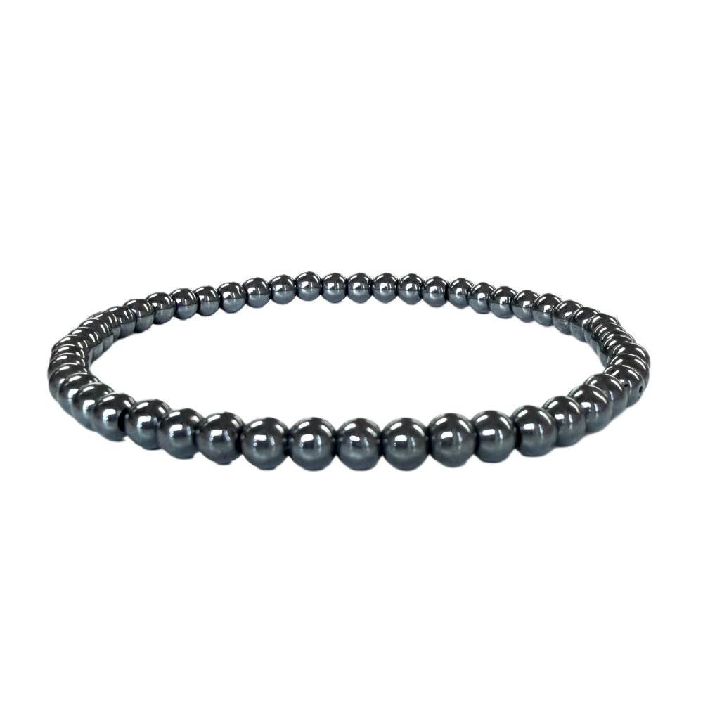 Grazia Divina - Bracciale in Ematite per Donne e Teenager 4mm