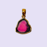 "Dragon Heart" Gold - Watermelon Tourmaline Pendant