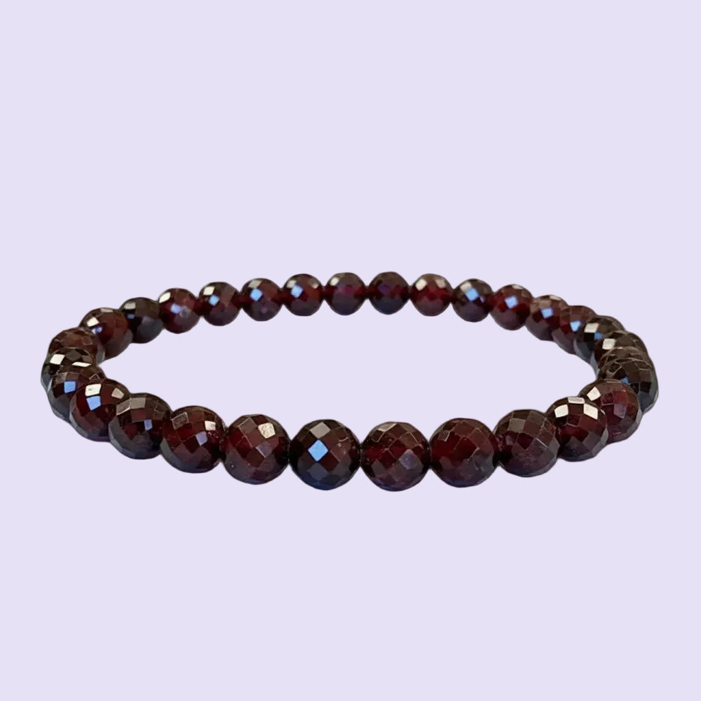 Fia - Granat Armband 6mm facettiert