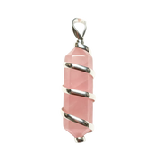 Luce del Cuore - Ciondolo in Quarzo Rosa (Spirale)