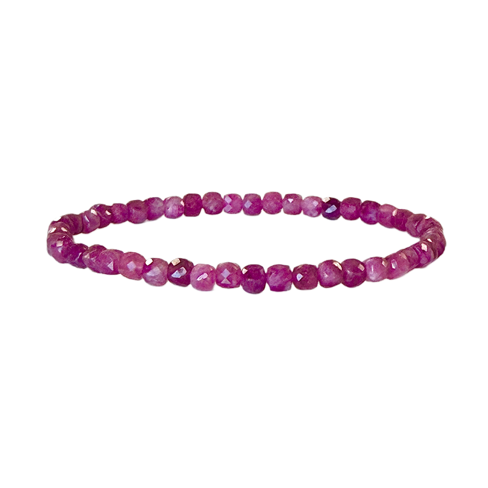 Heart Opening - Tourmaline Bracelet (pink), cube, faceted in 2 variants