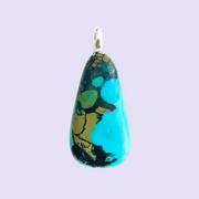 Atacama Opal Nugget Anhänger, 925 Silber Öse