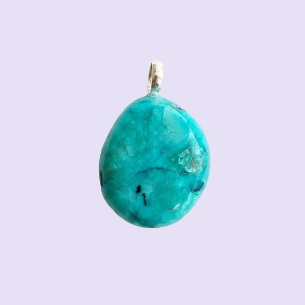 Atacama Opal Nugget Anhänger, 925 Silber Öse