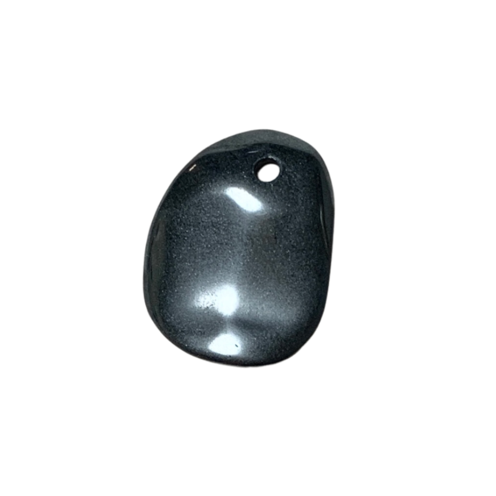 Aura Forte - Disco di Ematite con Foro, Ondulato