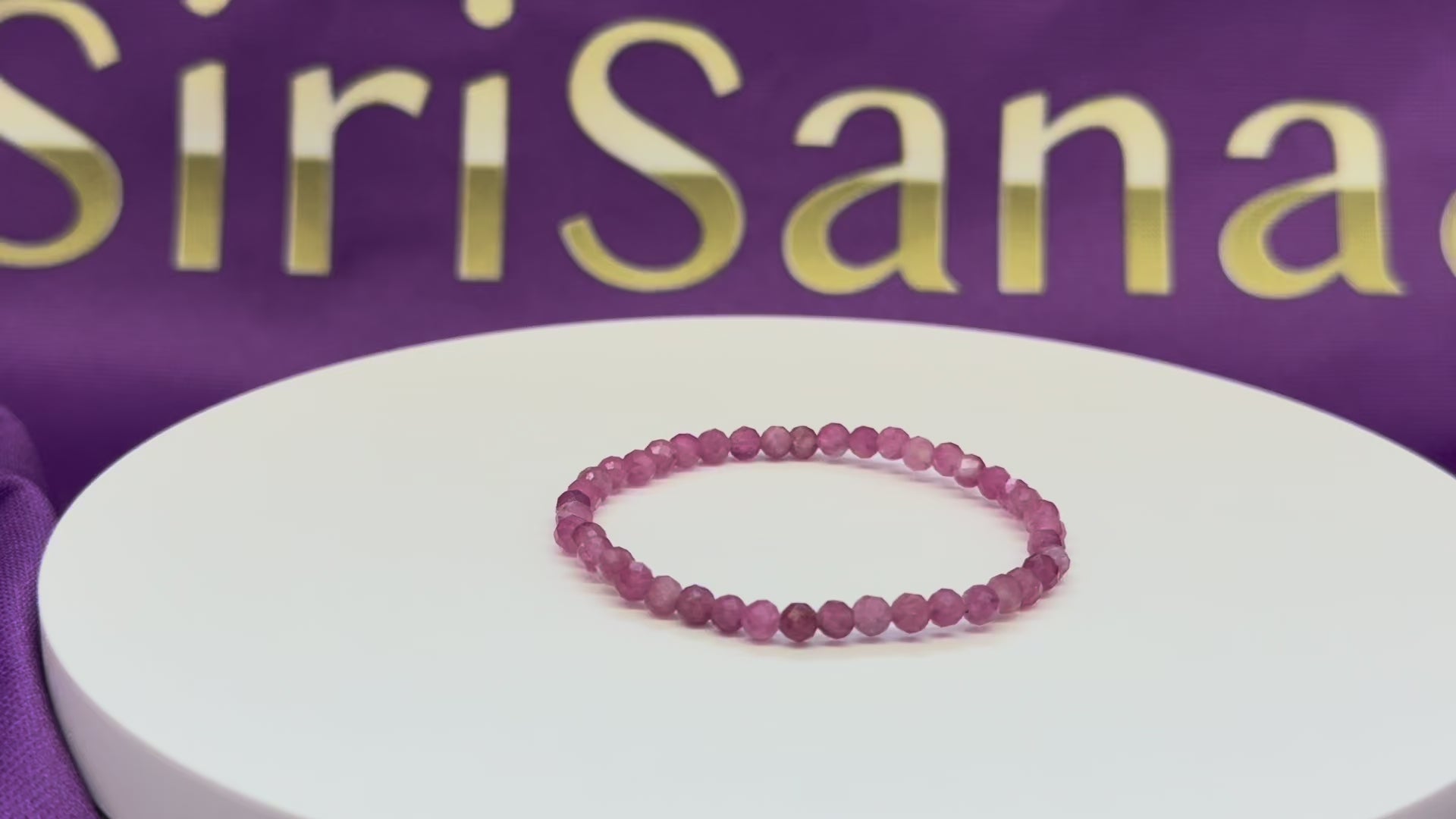 Load video: Children's Bracelet Harmony - Pink Tourmaline 3 mm faceted