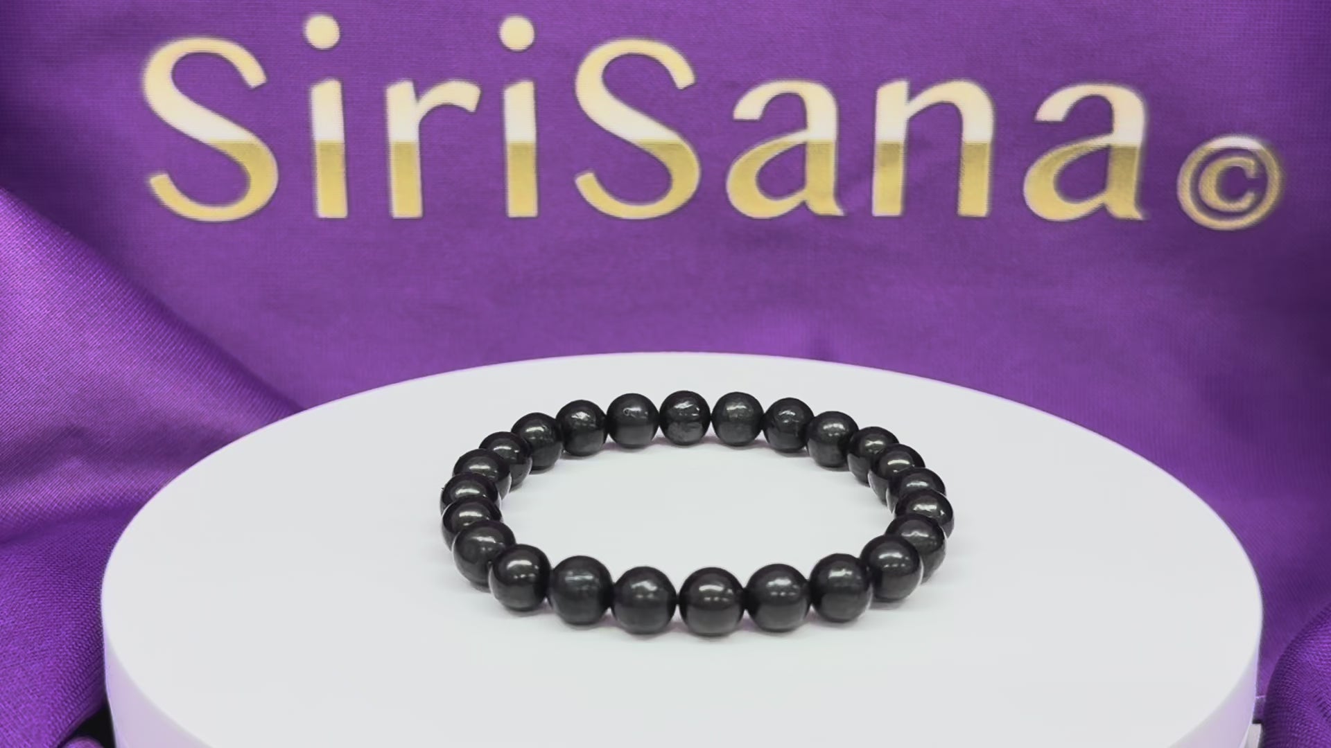 Carica video: Forza Primordiale - Bracciale in Shungite da Uomo 8 mm